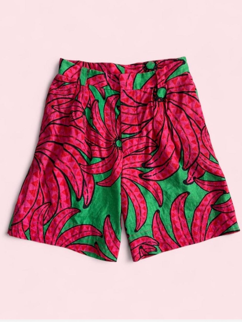 FARM Rio x Alberto Pitta Banana 100% Linen Shorts XS